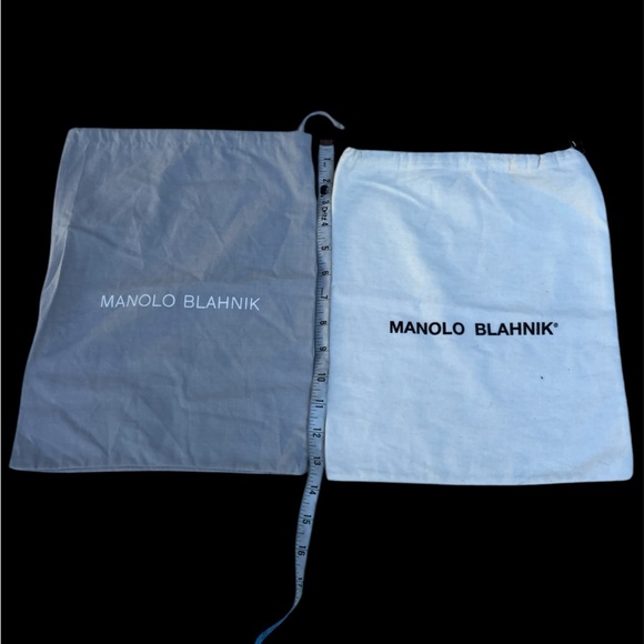 Manolo Blahnik Lot 2 Dust Bags Grey 13 x 10 White 12.5 x 10.5 EUC - Picture 1 of 9